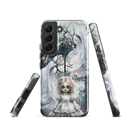 Spooky Gothic Tough Samsung® Case | Ghosts Cemetery Scary Little Girl Phone Cover | Dark Scary Themed Phone Accessories | "Let's Play"