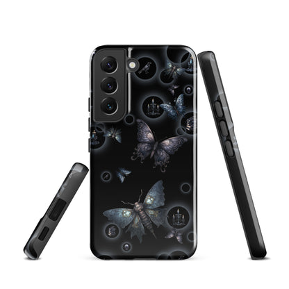 Gothic Moths Tough Samsung® Case | Candles Moths Dark Phone Cover | Moth Themed Phone Accessories | "Moths in the Night"