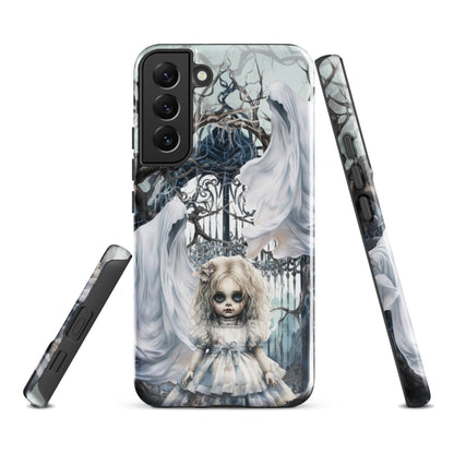 Spooky Gothic Tough Samsung® Case | Ghosts Cemetery Scary Little Girl Phone Cover | Dark Scary Themed Phone Accessories | "Let's Play"